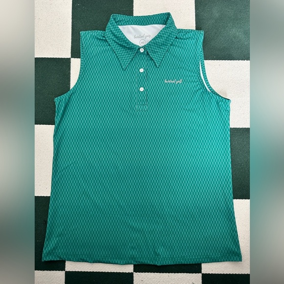 Barstool Golf Sleeveless Polo Green Medium - Picture 1 of 4